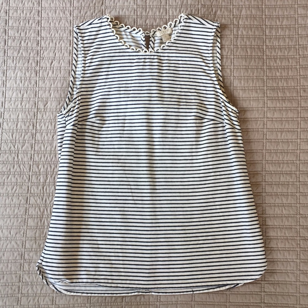 J. Crew Factory Striped Corded Shell
